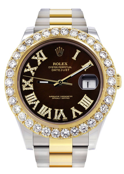 rolex watch with diamonds mens