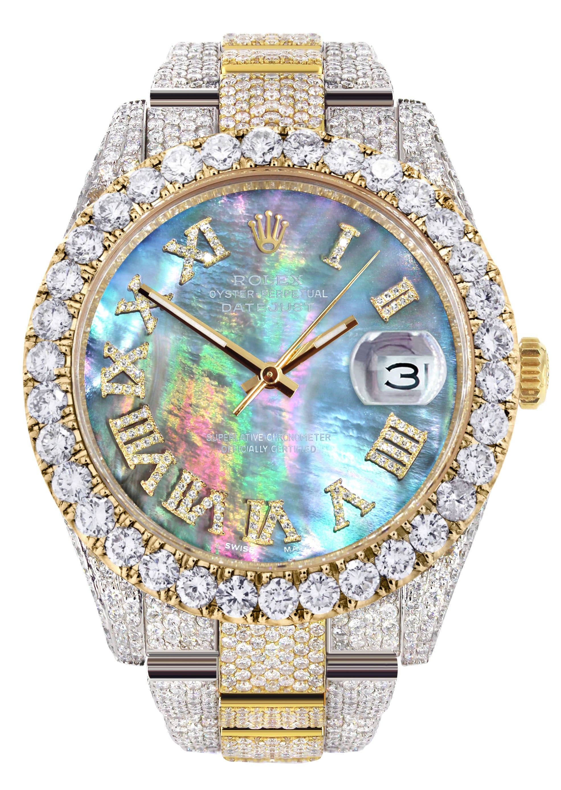 rolex oyster perpetual iced out