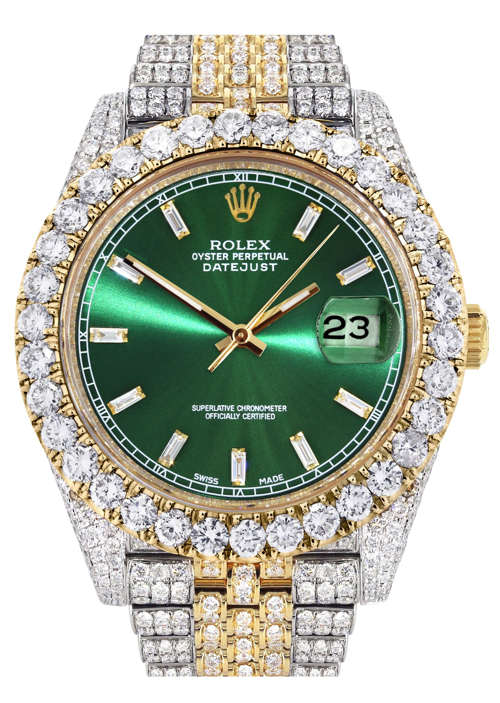 diamond iced out rolex