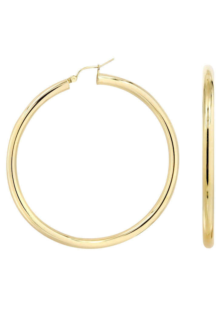 Hoop Earrings 10Kt Gold Designer Hoops 並行輸入品-