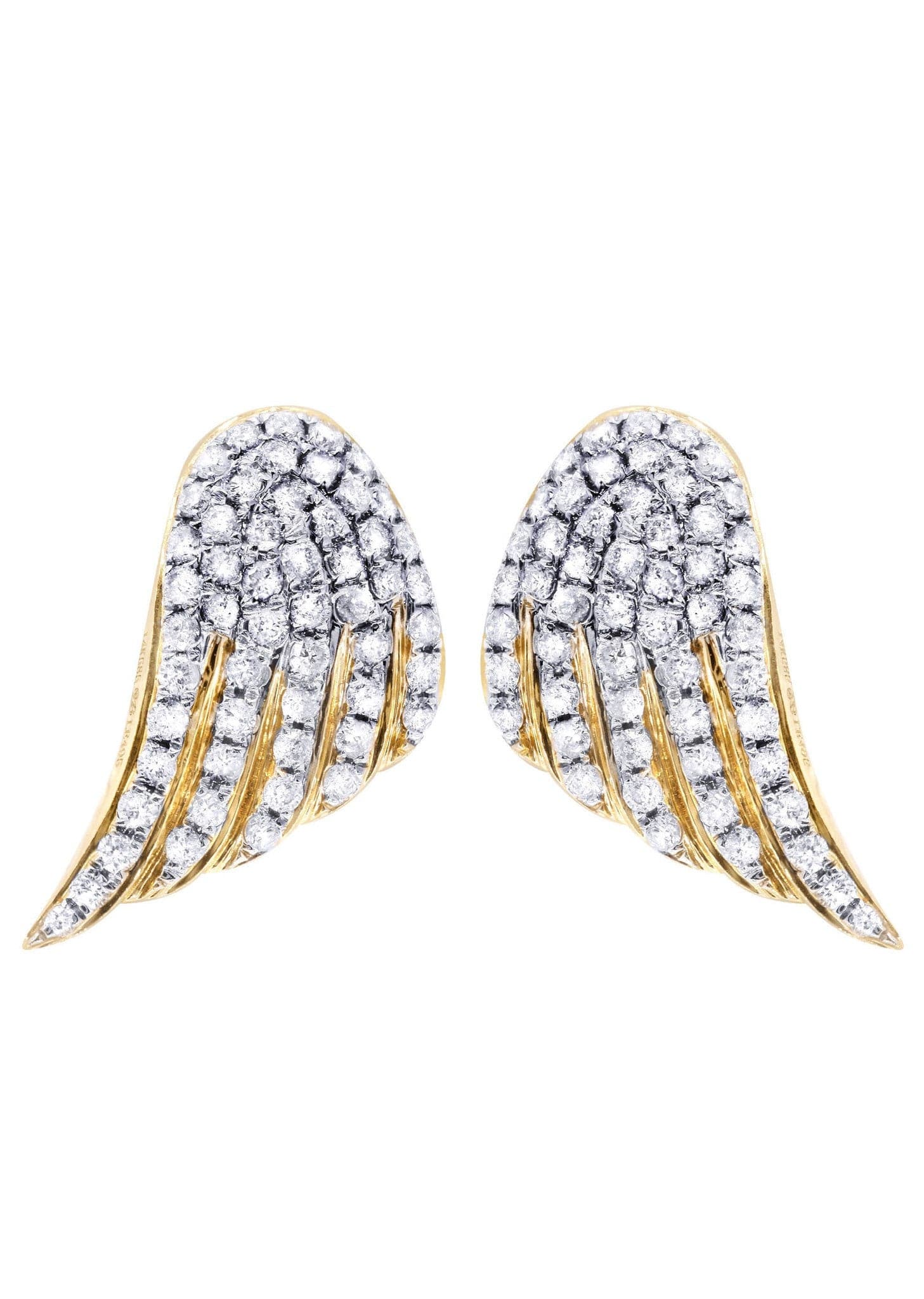 Diamond Earrings For Men | 14K Yellow Gold | 0.9 Carats – FrostNYC