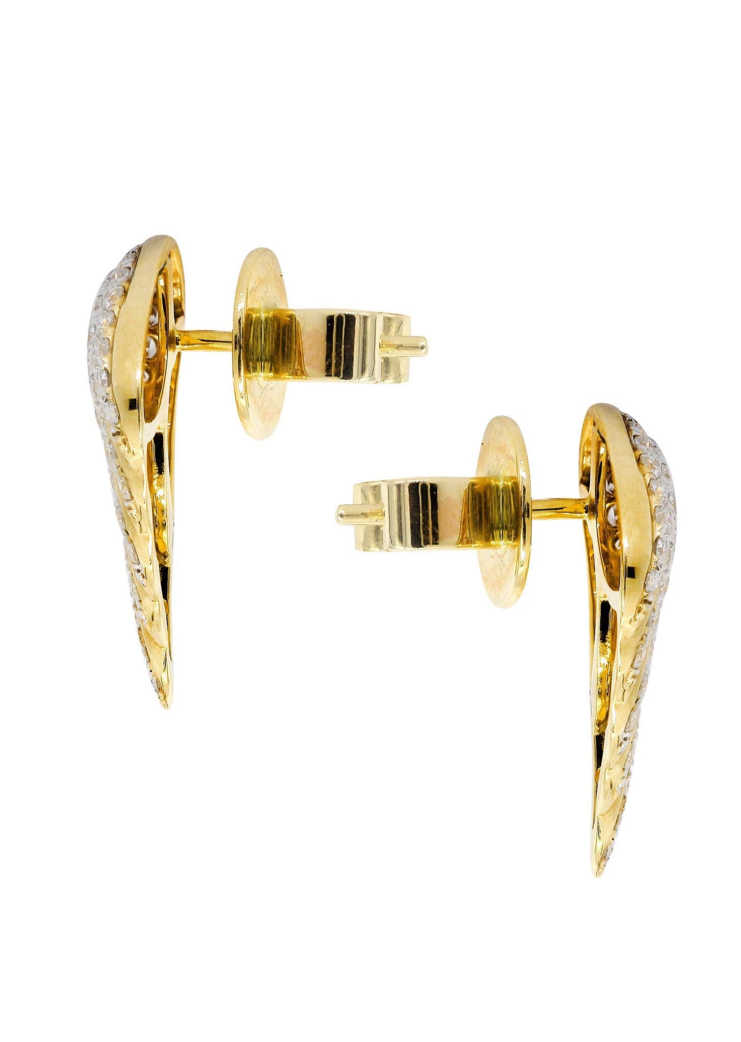 Diamond Earrings For Men | 14K Yellow Gold | 0.9 Carats – FrostNYC