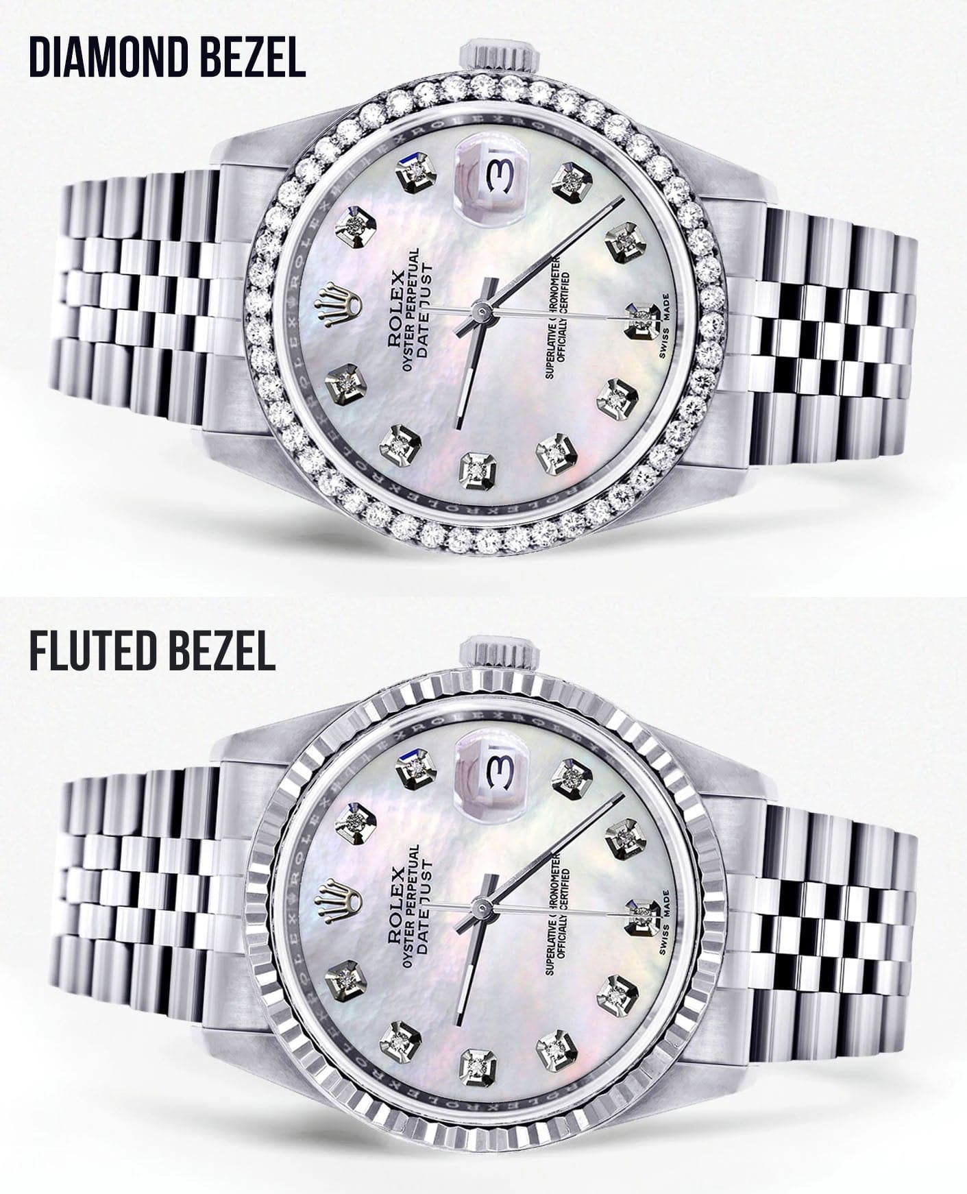 rolex diamond bands