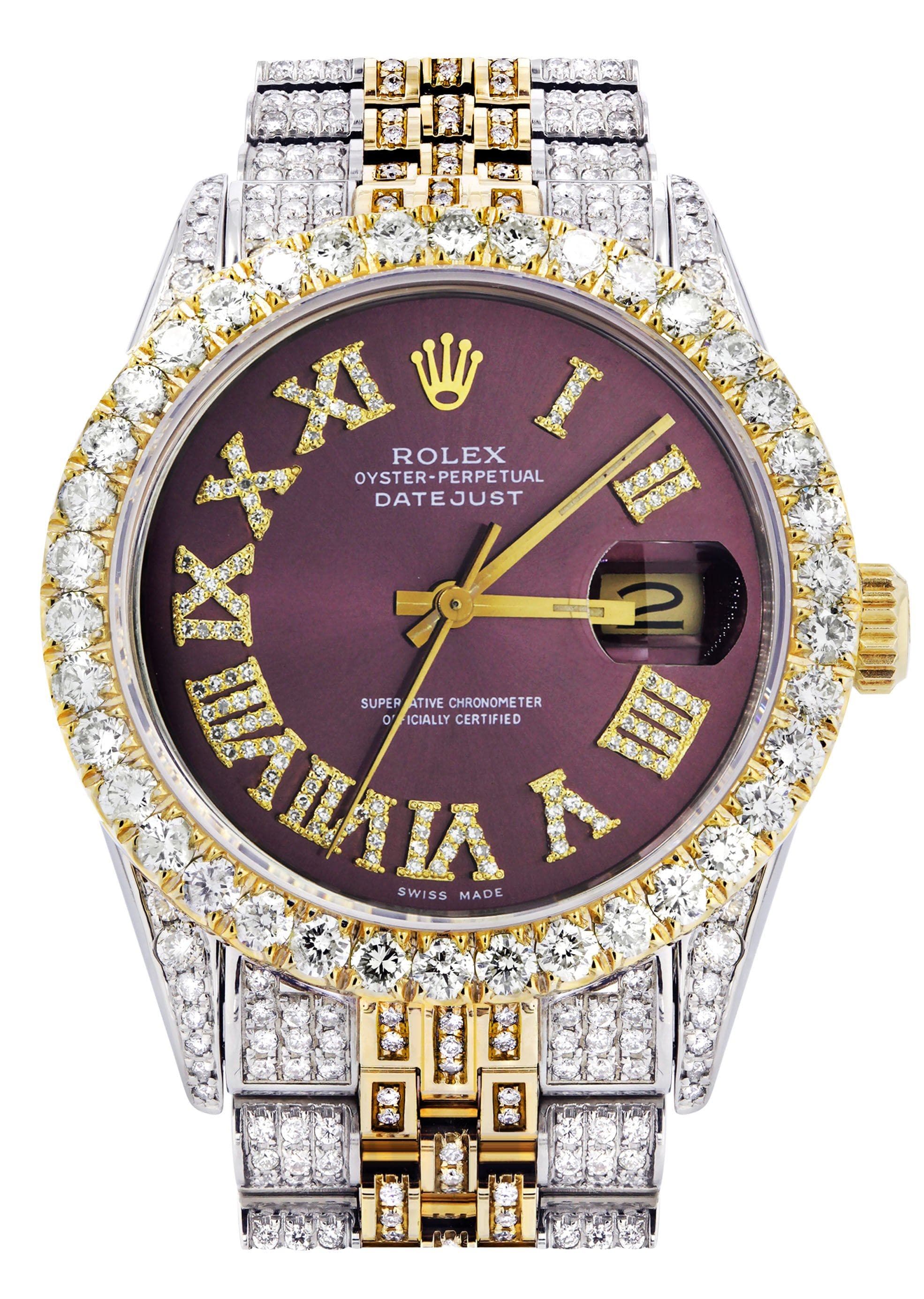 rolex iced out diamonds