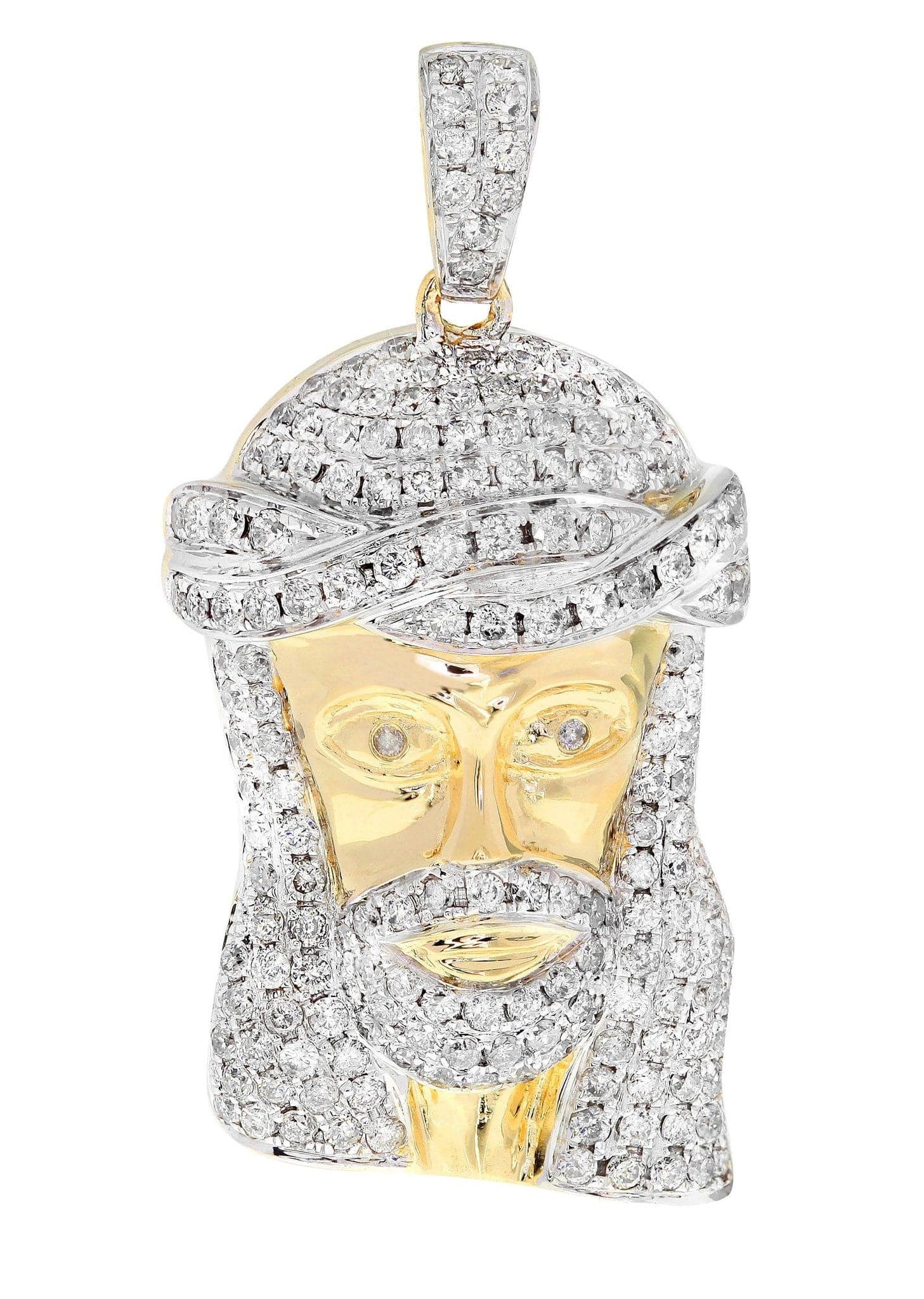 Diamond Jesus Piece / 12.48 Grams / 2.43 Carats