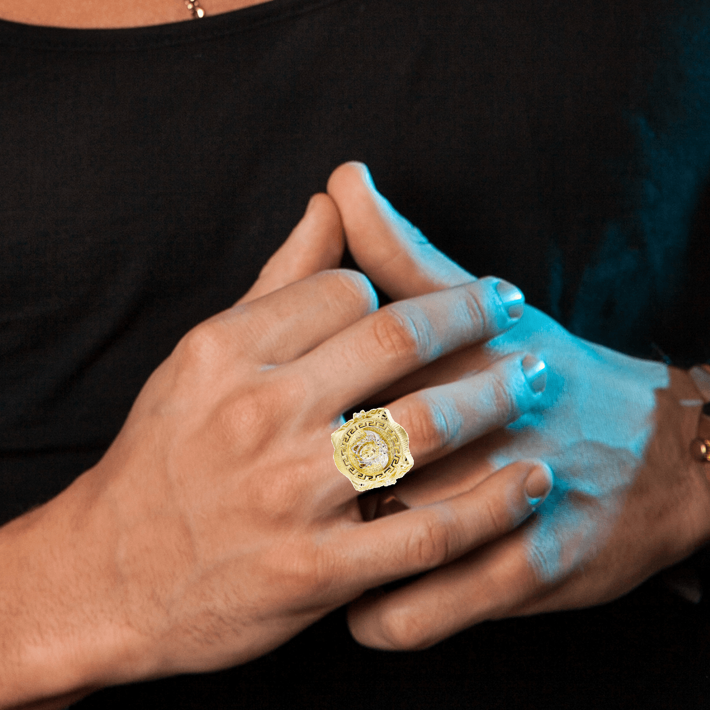 10k gold versace ring