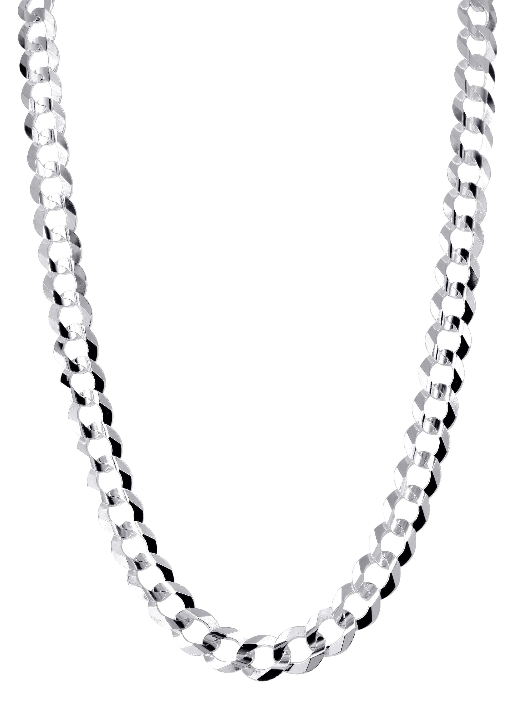 Mens White Gold Chain Solid Cuban Link 10K Gold FrostNYC