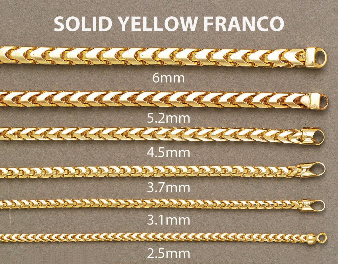 14K Gold Bracelet Solid Franco – FrostNYC