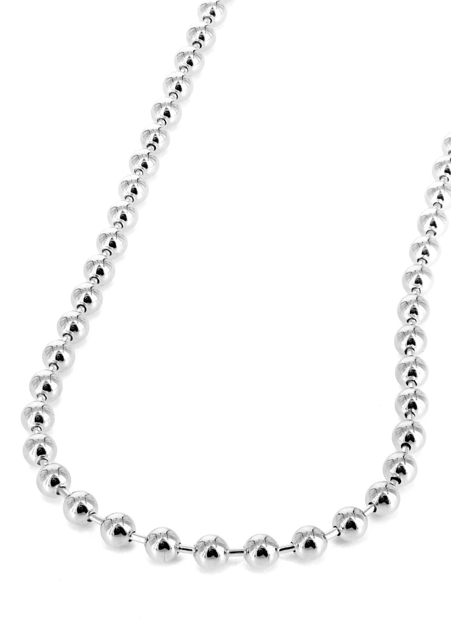 14k white gold dog tag chain