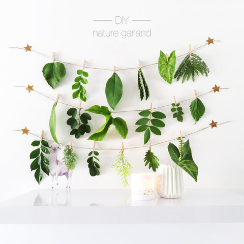 diy nature garland by One Tiny Tribe