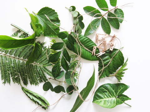 diy nature garland by One Tiny Tribe