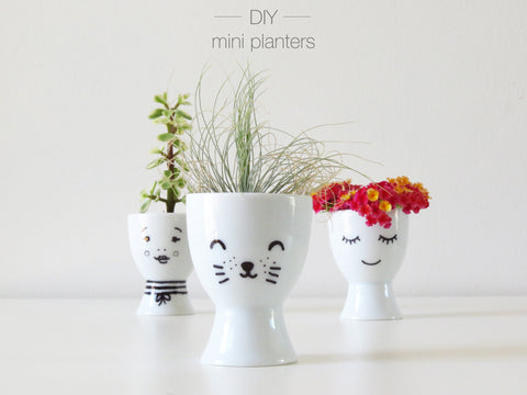 DIY mini planters by One Tiny Tribe