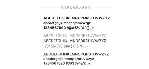 One Tiny Tribe brand refresh typeography