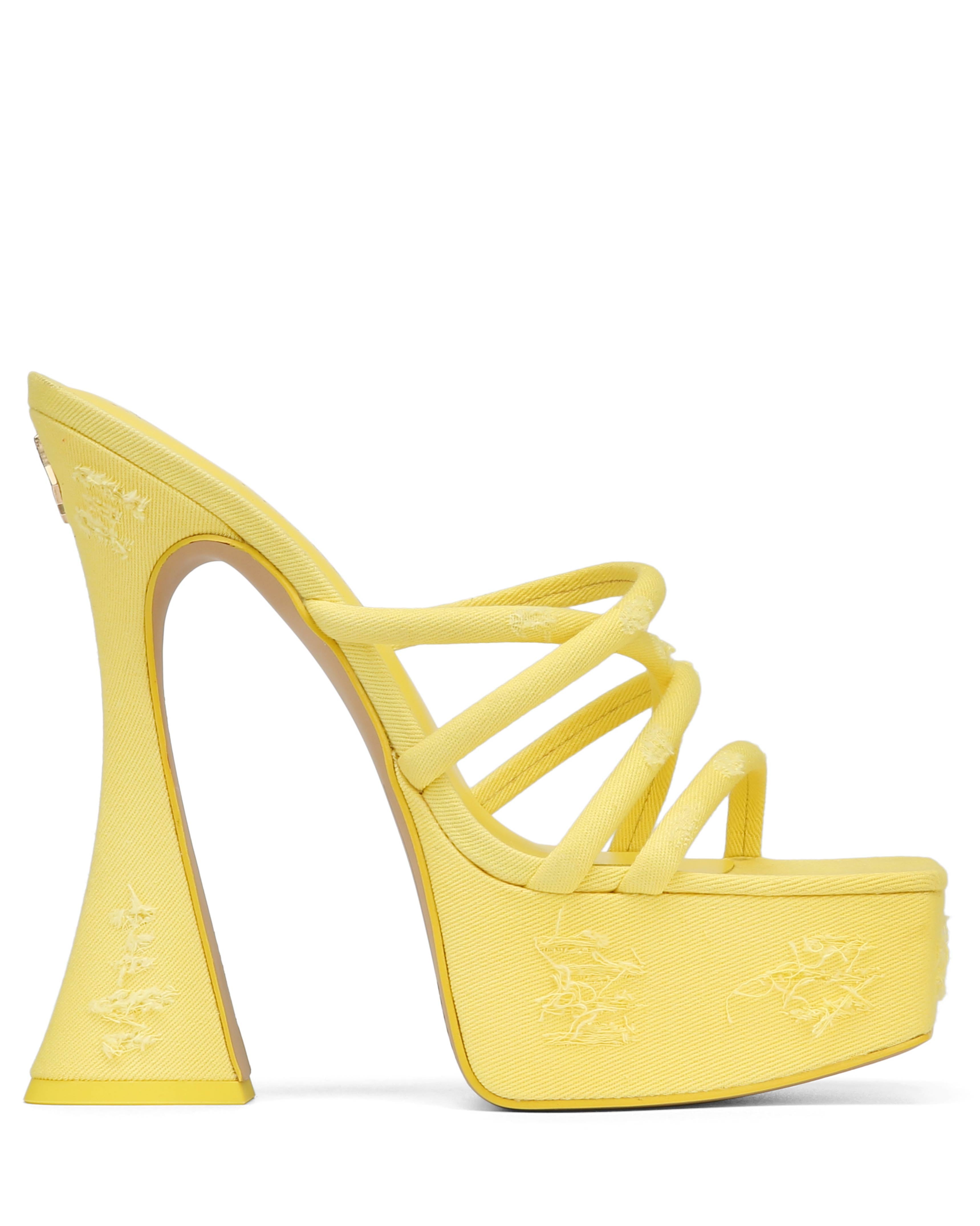 暖色系 YELLO ANGEL TOES CRYSTAL FLAT SANDALS - 通販