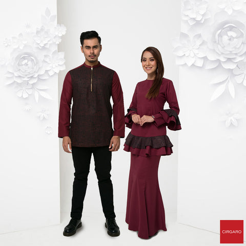 baju kurung moden couple set dengan kurta