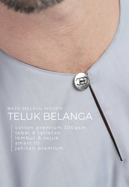 baju melayu teluk belanga cotton