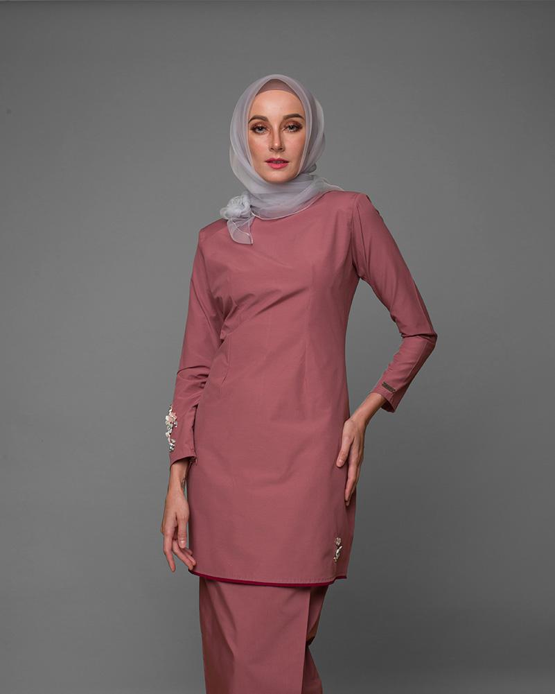  Kurung  Moden  Iris Dusty Pink CIRGARO