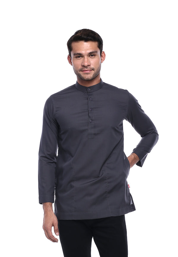 Kurta Teluk Belanga Klasik V2 Executive Grey – CIRGARO