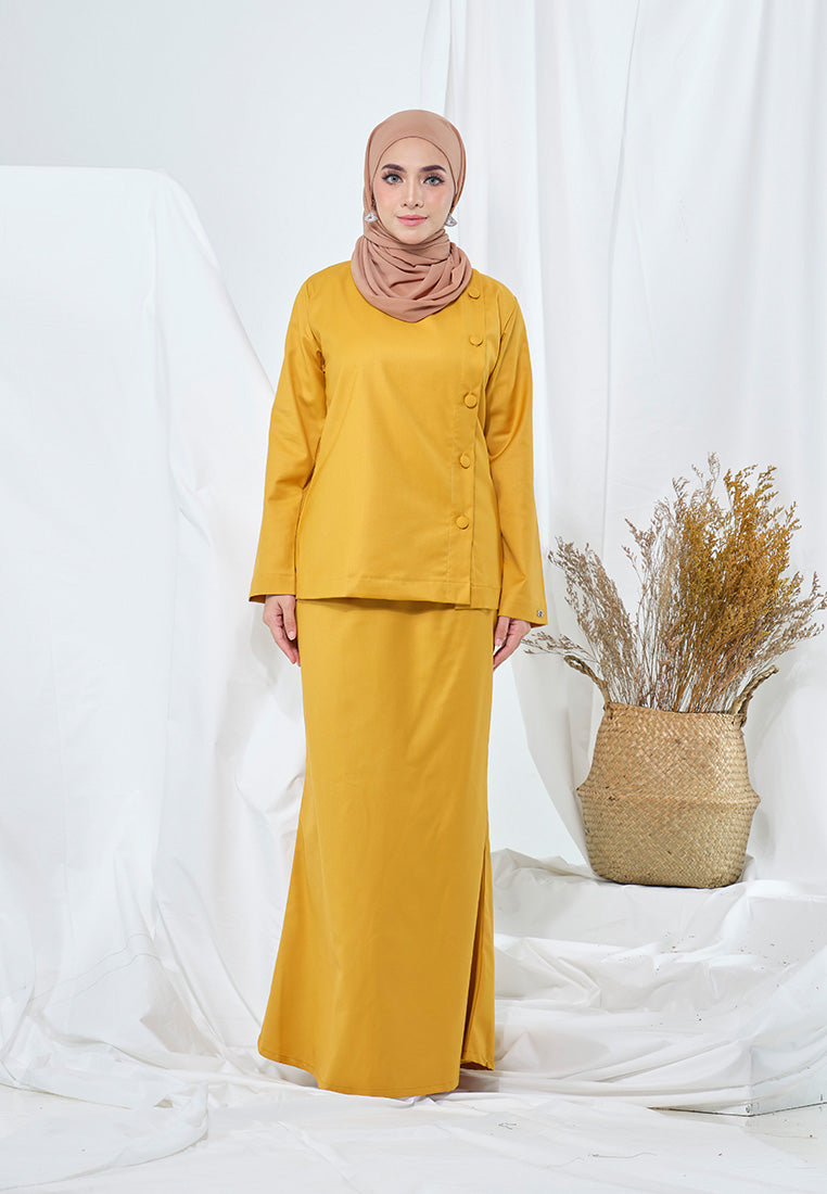 Seroja Kurung Mustard Cirgaro