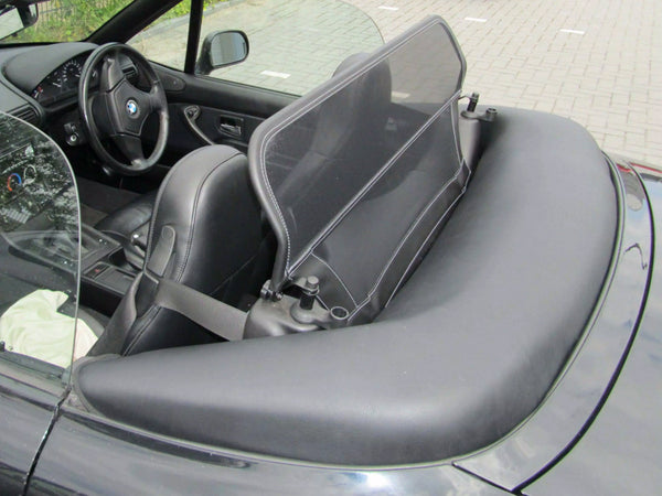 BMW Z3 Mesh Wind Deflector fitted