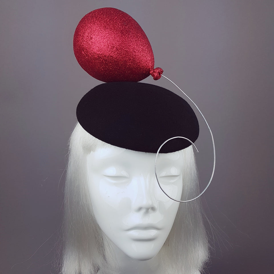 Medalje dansk defile Le Ballon Rouge" Red Glitter Balloon Hat – Pearls & Swine