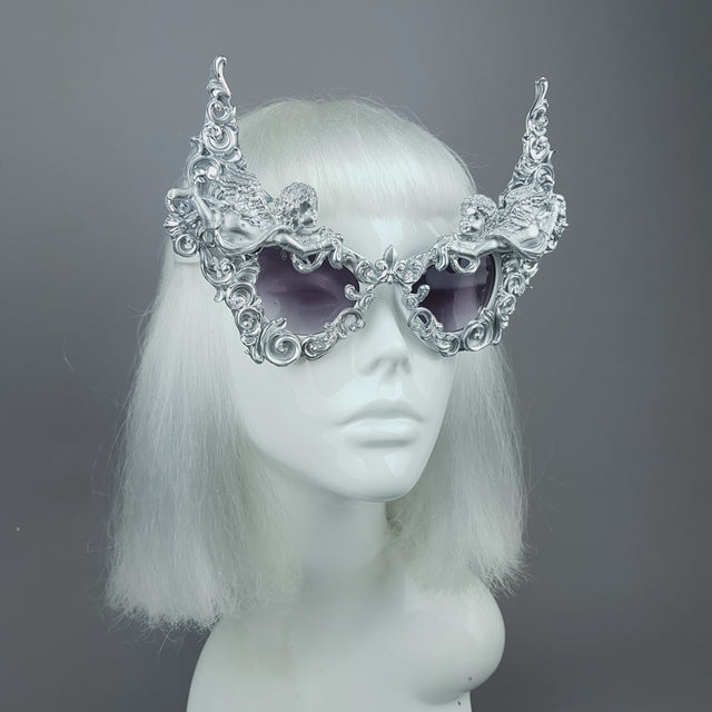 "Decadence" Outrageous Silver Filigree Sunglasses