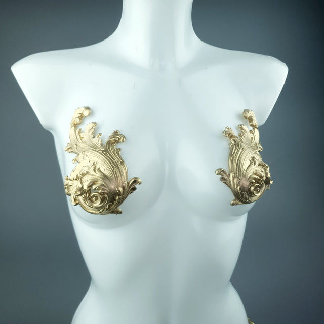 Gold Plated Nipple Covers, Nipple Pasties, Nipple Charms, Only