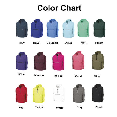 Monogrammed Windbreaker pull over 16 colors – Pretty Personal Gifts