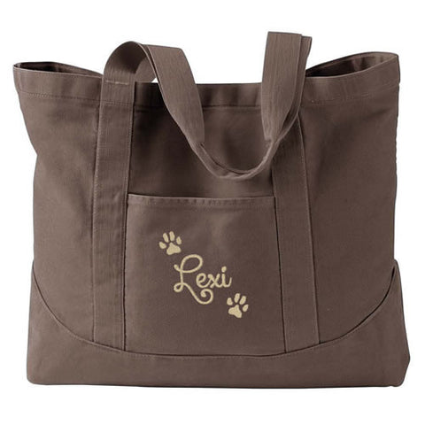 paw print tote bags