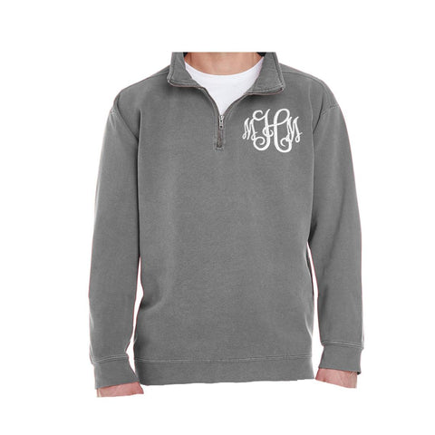 Comfort Colors Quarter Zip Pullover Sweatshirt Monogrammed – Pretty ...