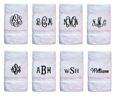 monogrammed towels