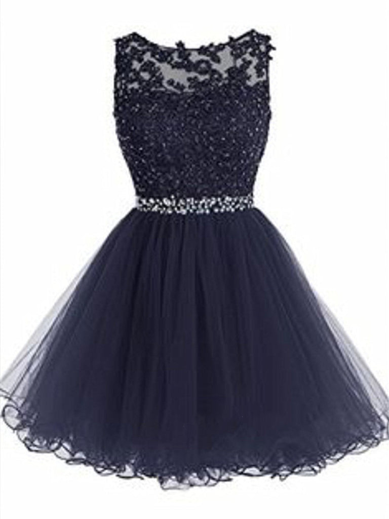 short navy blue dress