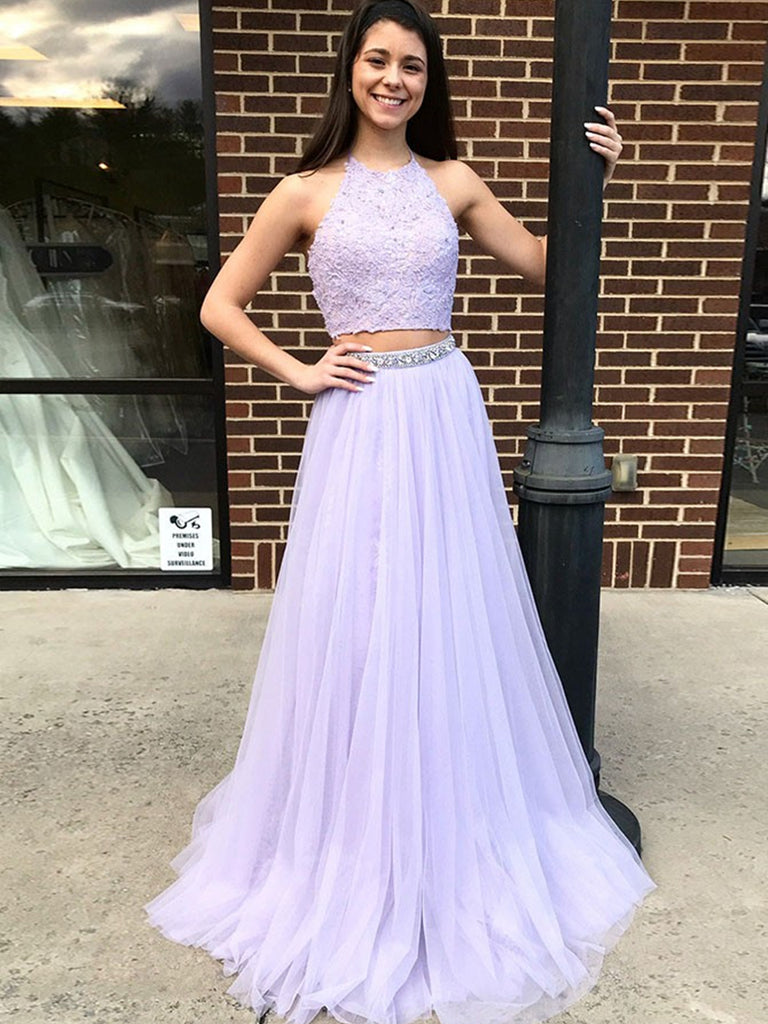 lavender purple prom dress