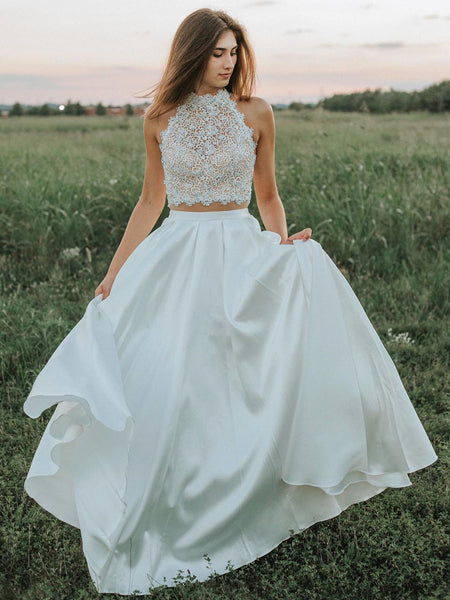 lace white formal dress