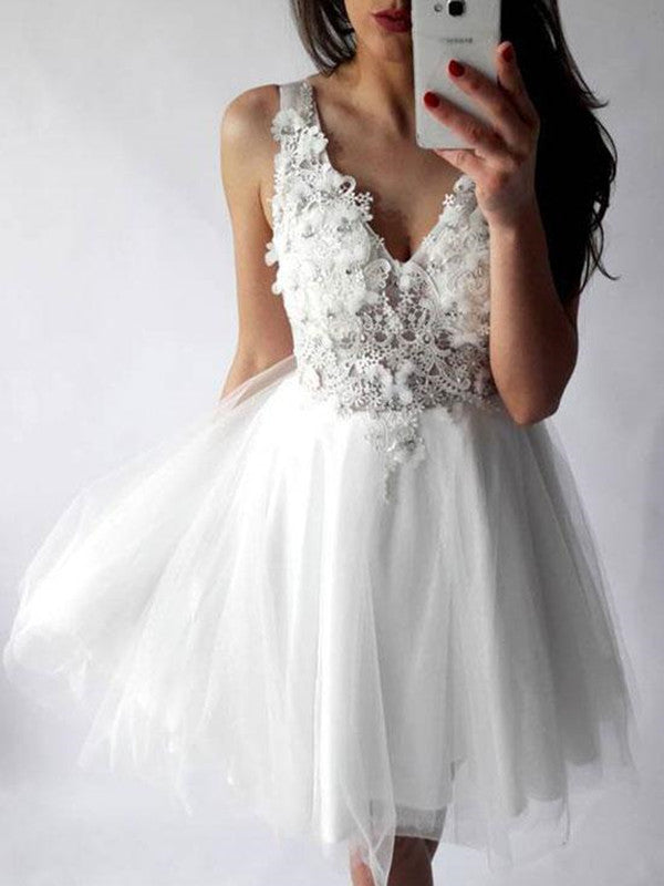 white short prom dresses