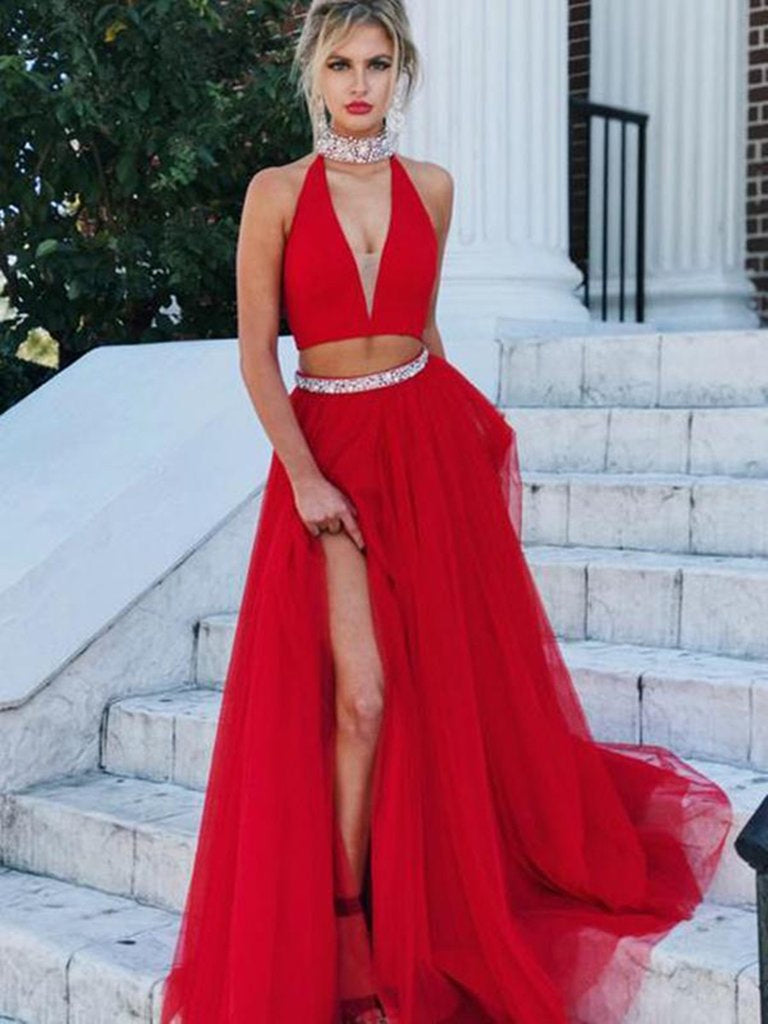 red maxi dress formal