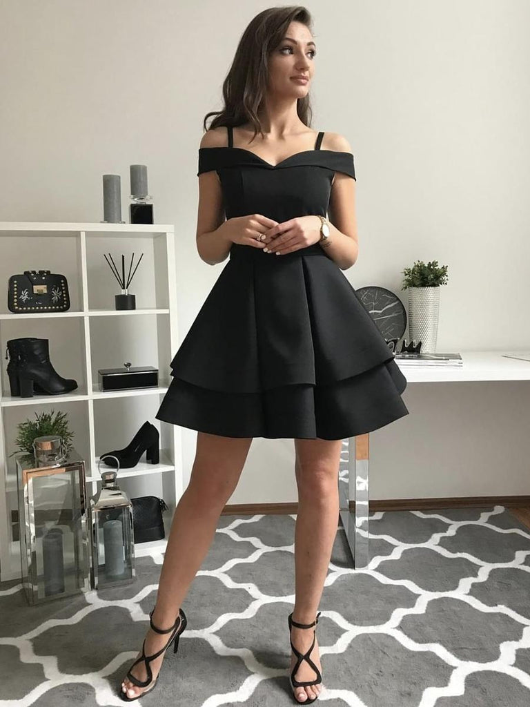 short black graduation dresses