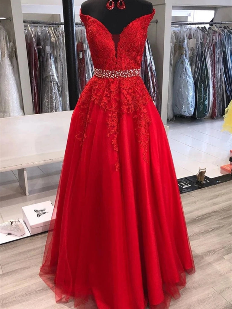 elegant long red evening dresses