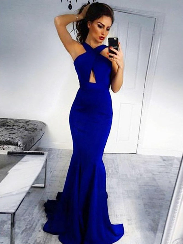 royal blue elegant gown