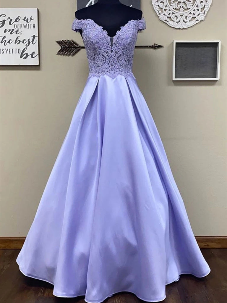 violet long gown