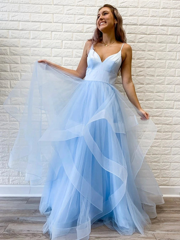 light blue puffy dress