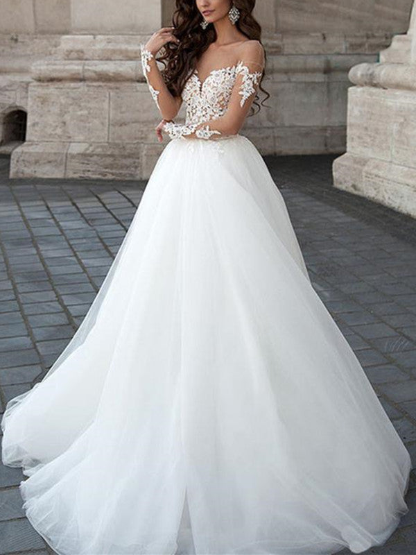 lace white gown