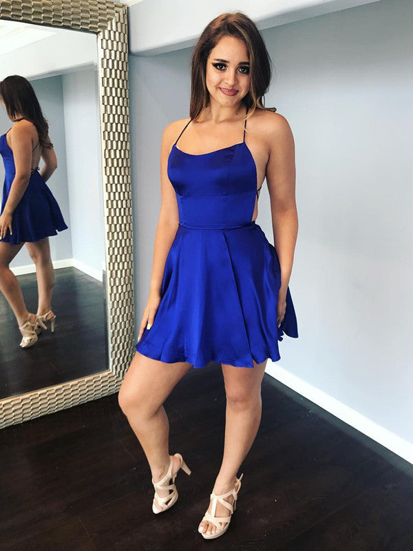 blue short dresses