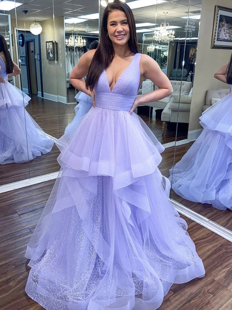 purple dress prom