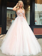 light pink long dresses