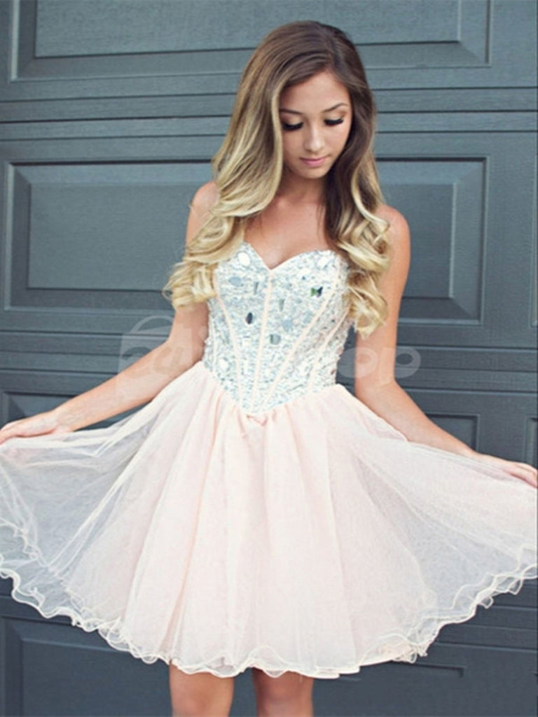 homecoming dresses light pink