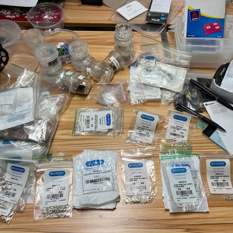 Image of sorted jump ring baggies