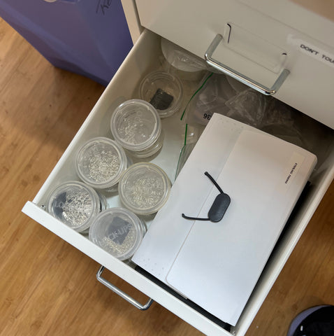 Organized jump ring drawer