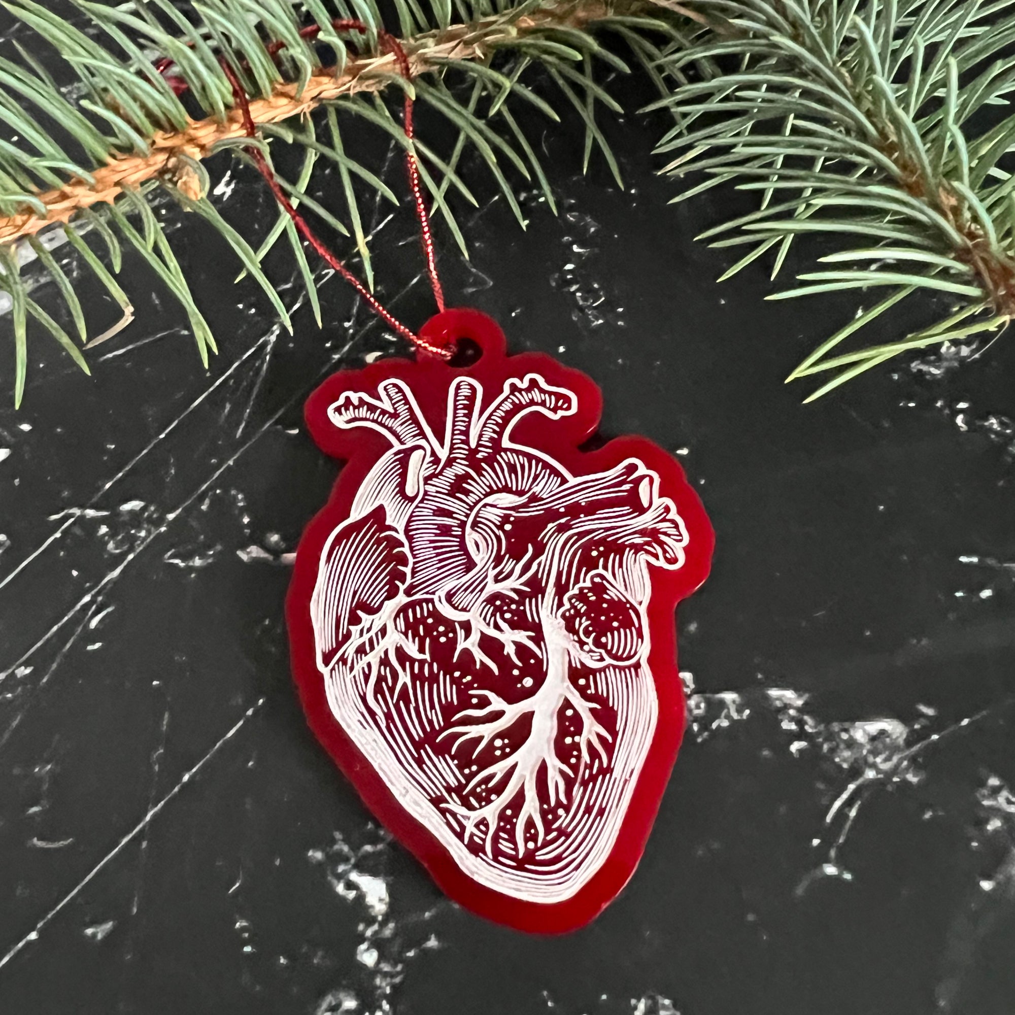 Heart Ornament - Anatomical Human Heart Christmas Ornament - Gift for - The  Lab Partners Jewelry