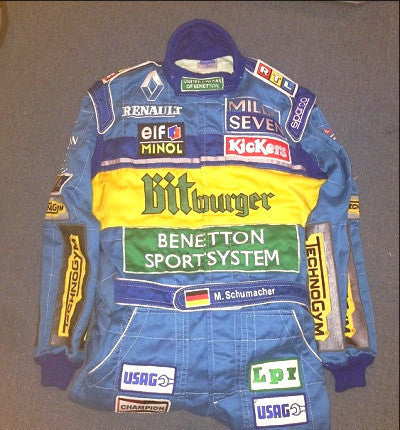 Michael Schumacher 1995 Benetton worn overalls race suit f1 – Racefan ...